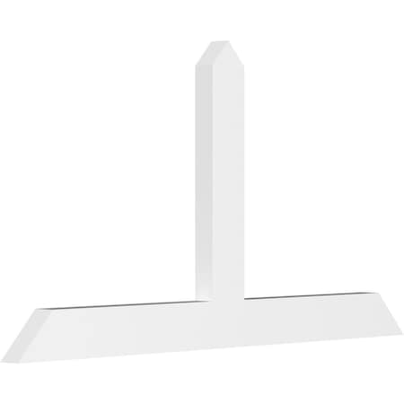 Ekena Millwork Portland Architectural Grade PVC Gable Bracket, 48"W x 26"H x 2"D x 4"F, 13/12 Pitch GBP048X26X0204POR00